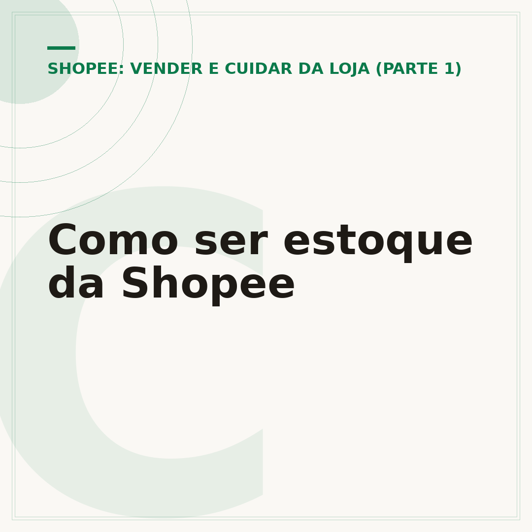 Como ser estoque da Shopee