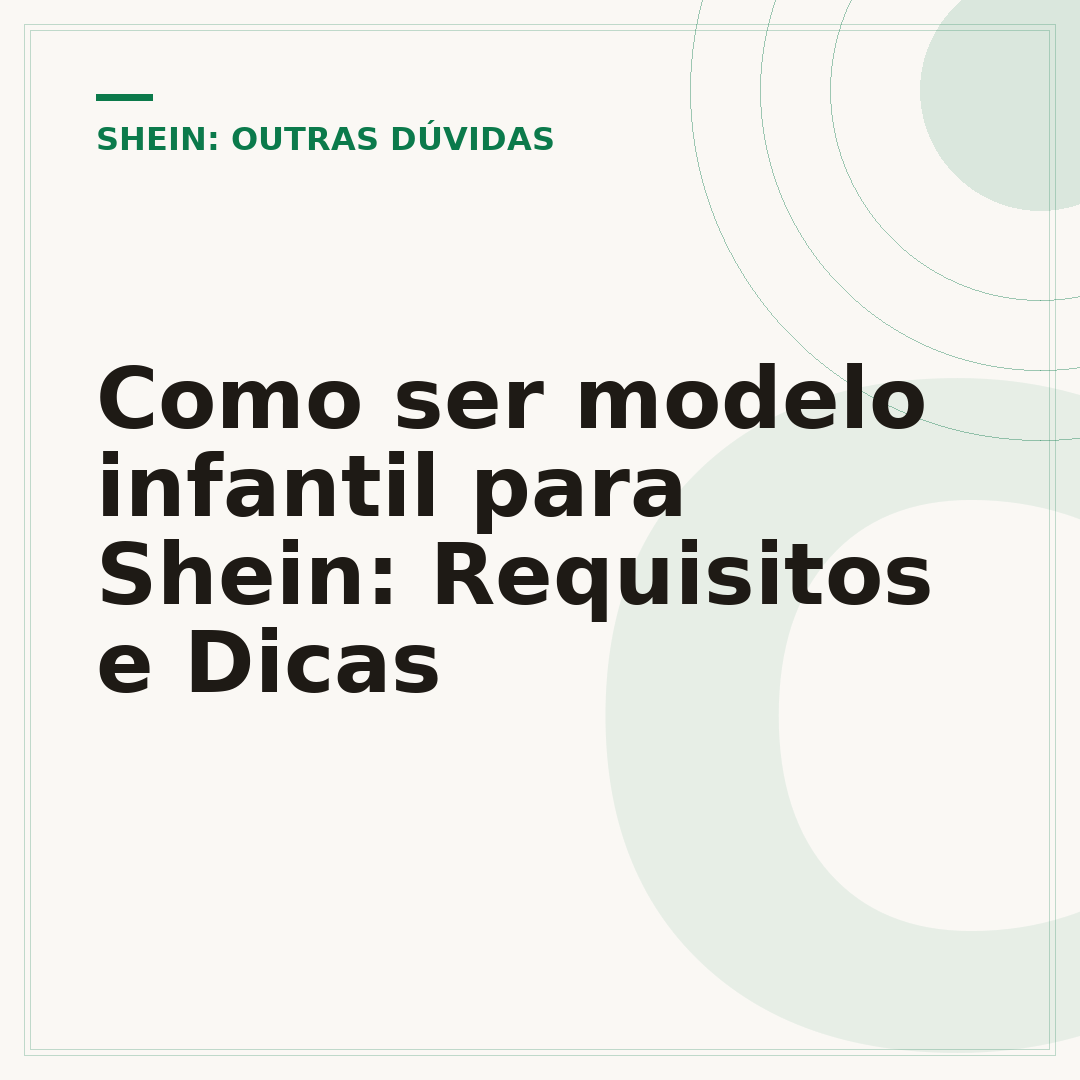 Como ser modelo infantil para Shein: Requisitos e Dicas