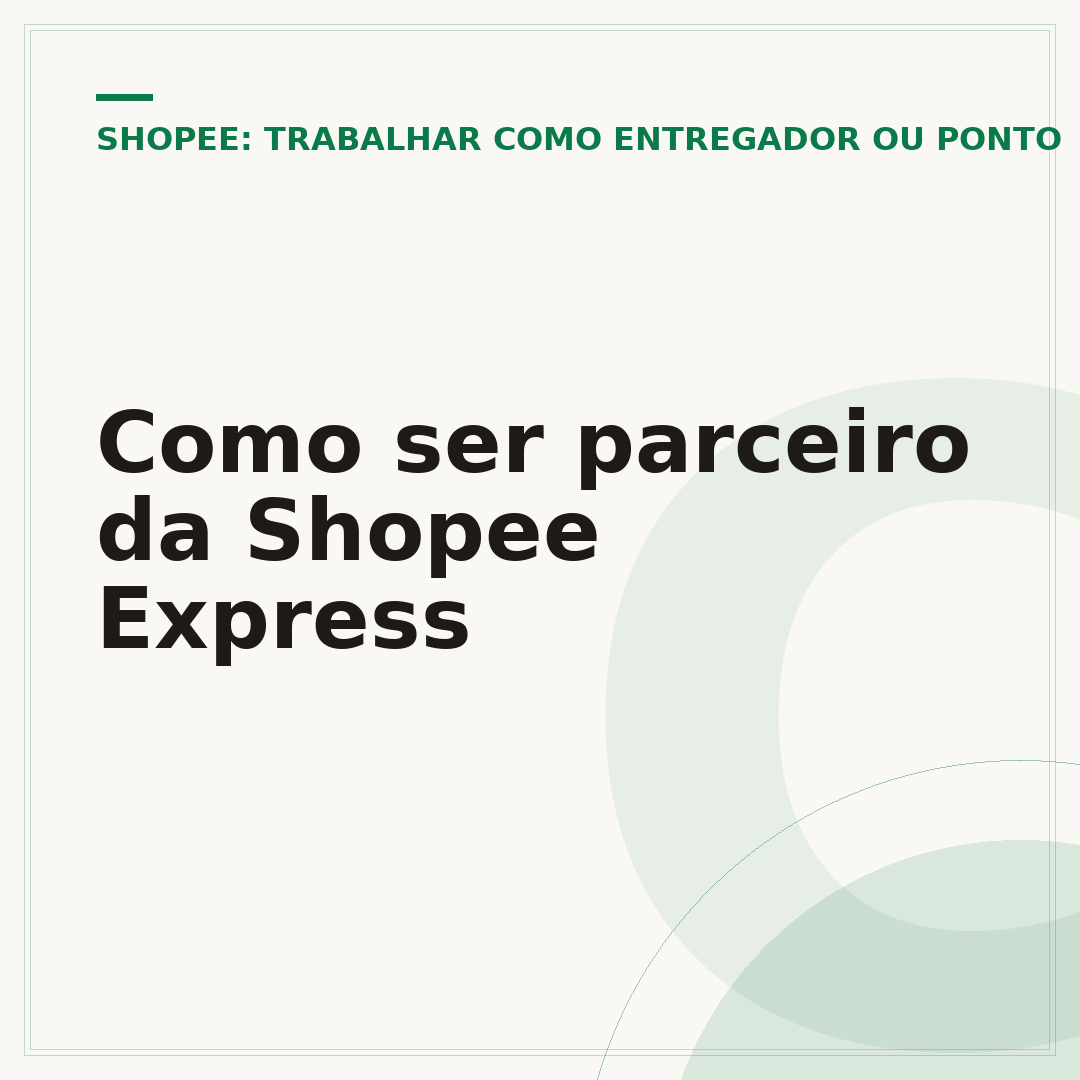 Como ser parceiro da Shopee Express