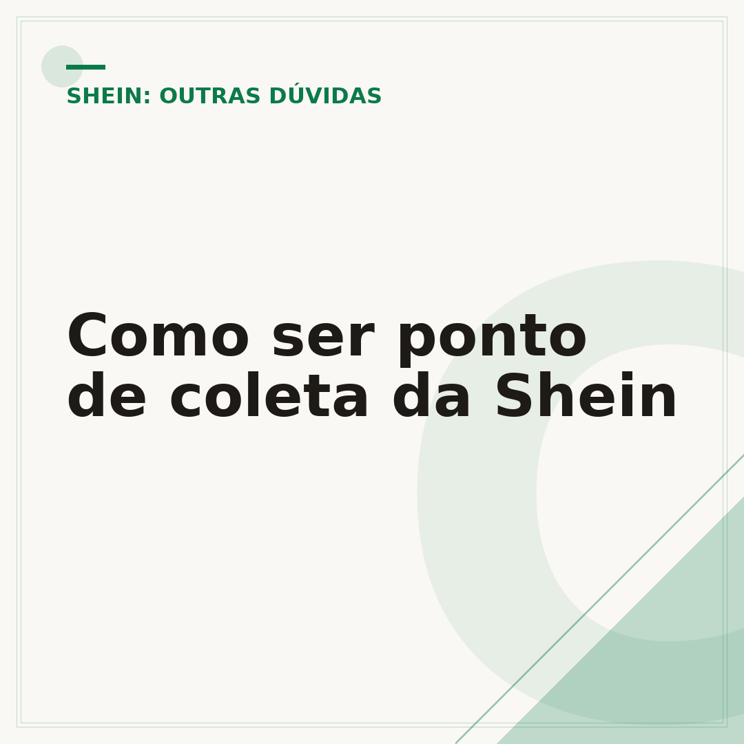 Como ser ponto de coleta da Shein