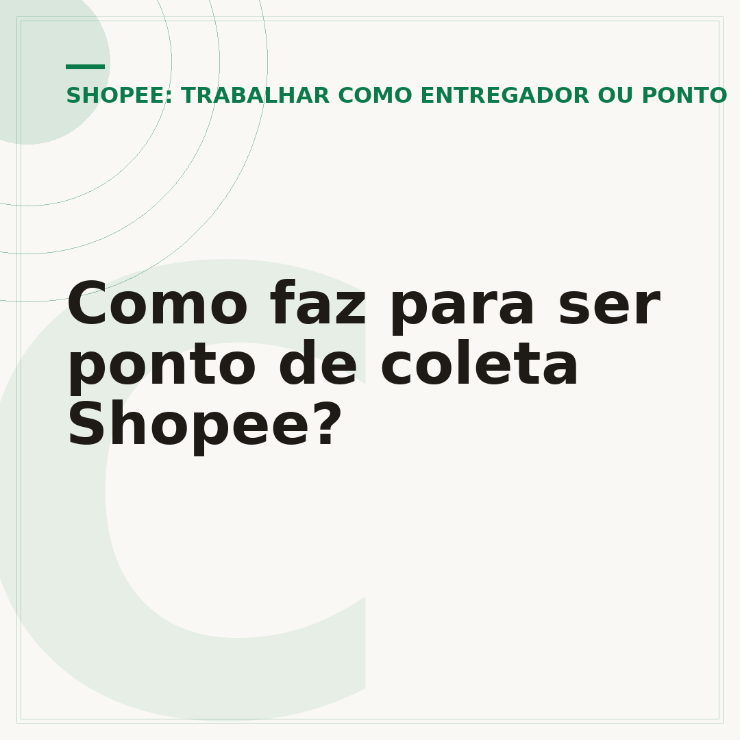 Como faz para ser ponto de coleta Shopee?