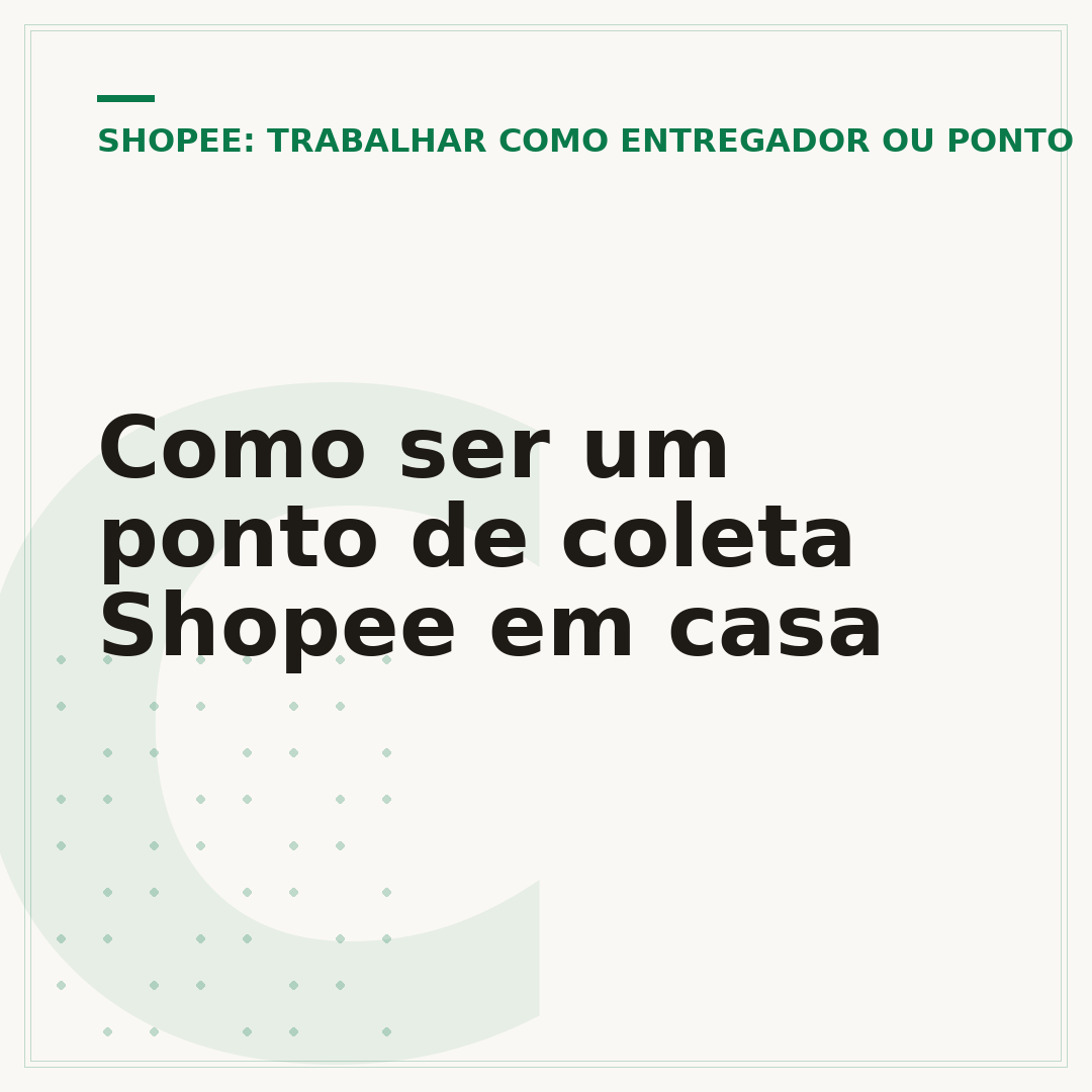 Como ser um ponto de coleta Shopee em casa