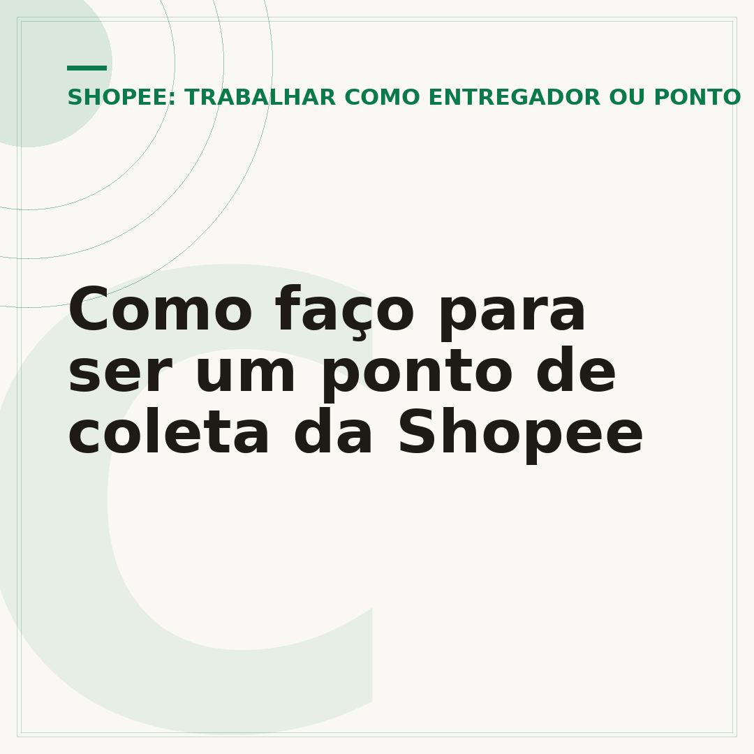 Como faço para ser um ponto de coleta da Shopee