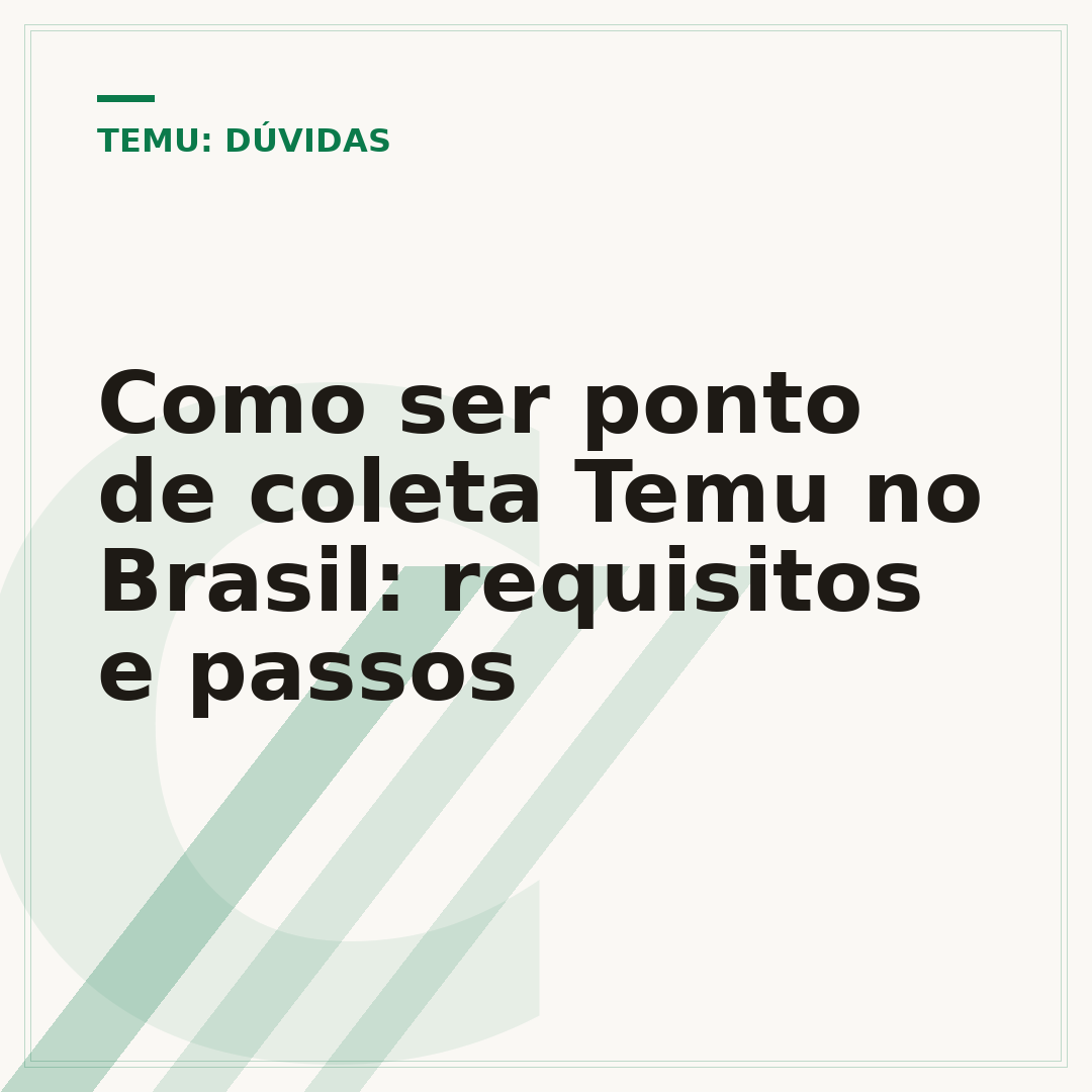 Como ser ponto de coleta Temu no Brasil: requisitos e passos