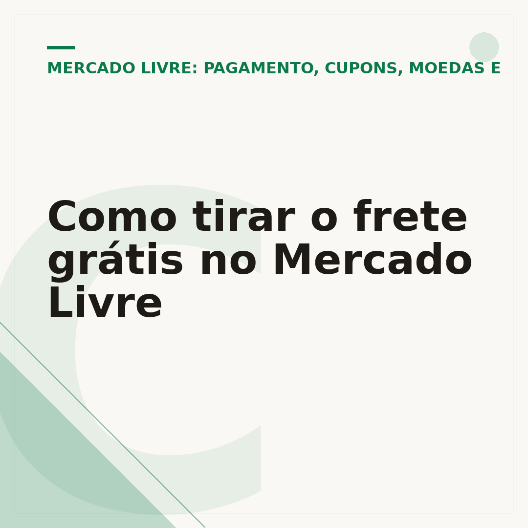 Como tirar o frete grátis no Mercado Livre