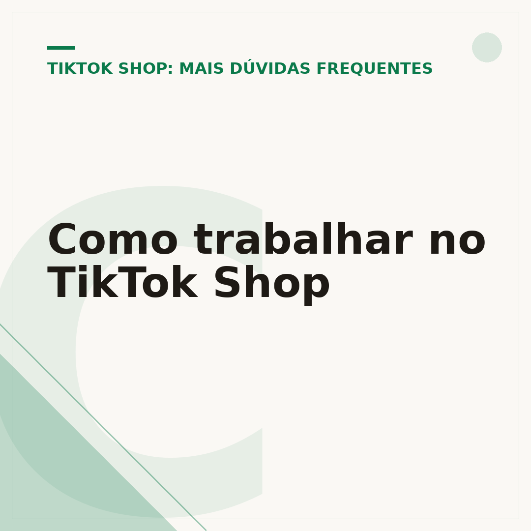 Como trabalhar no TikTok Shop