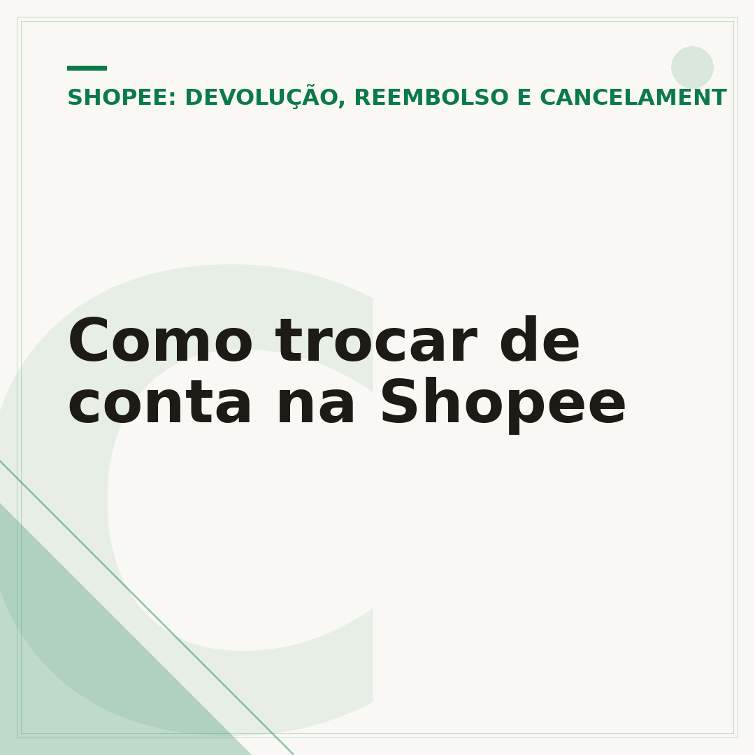 Como trocar de conta na Shopee
