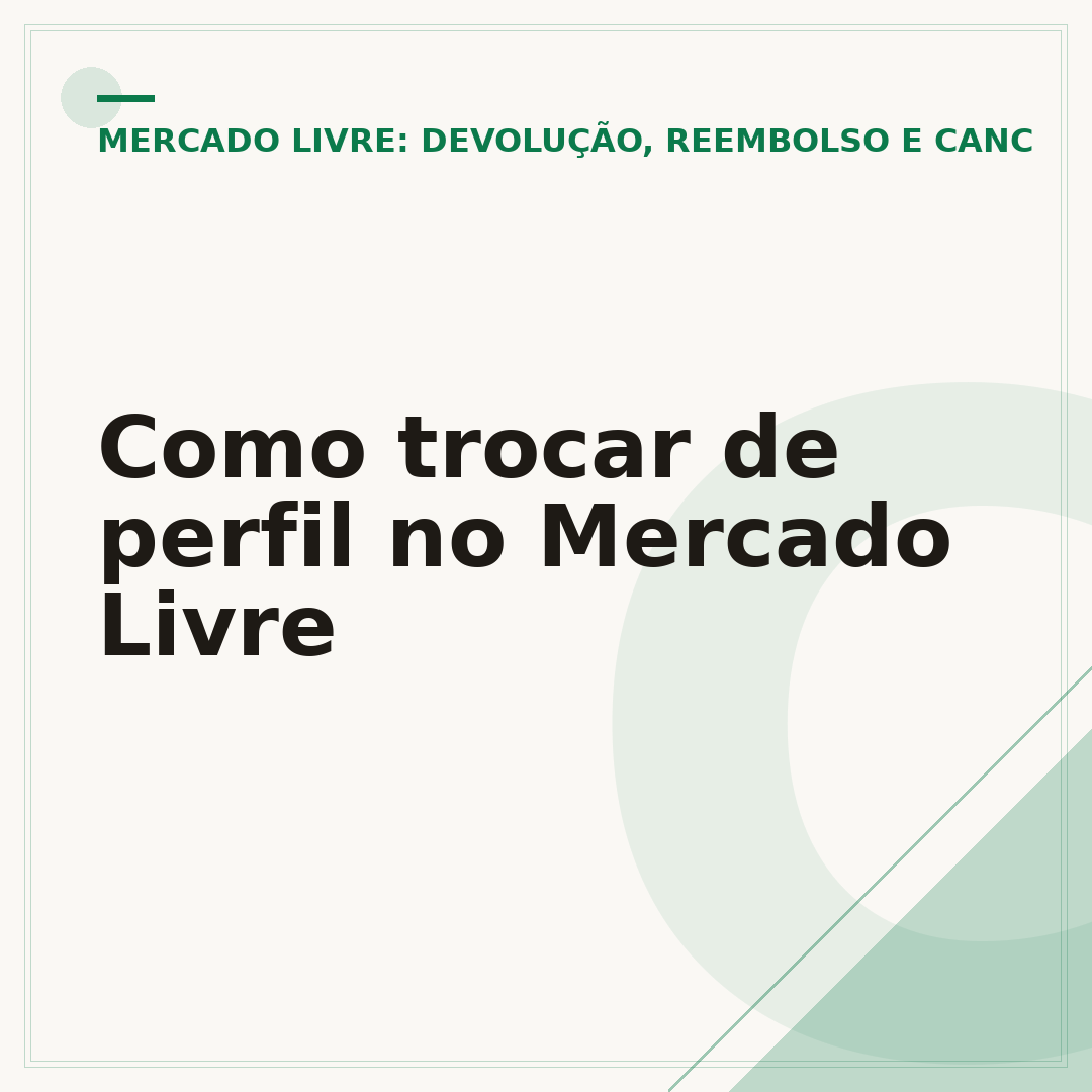 Como trocar de perfil no Mercado Livre