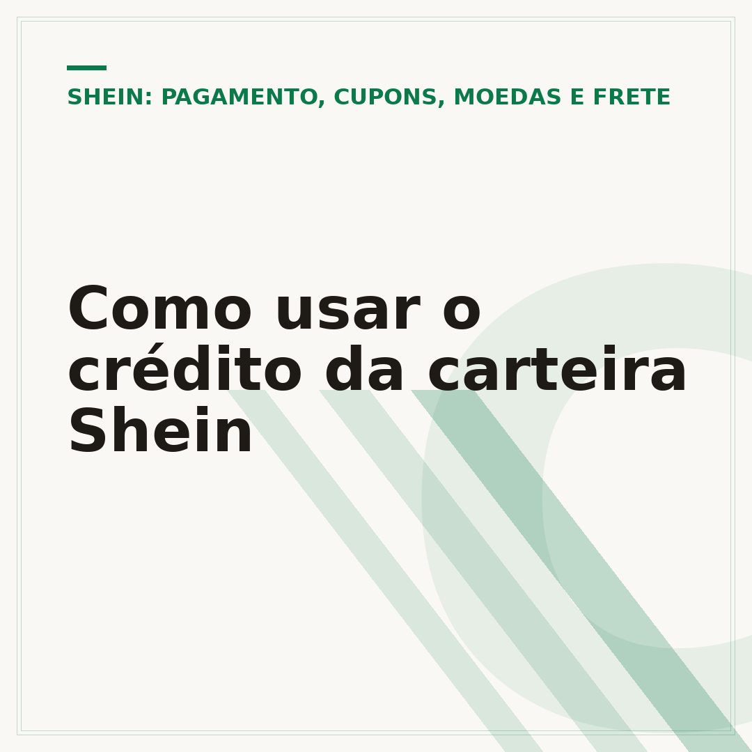 Como usar o crédito da carteira Shein