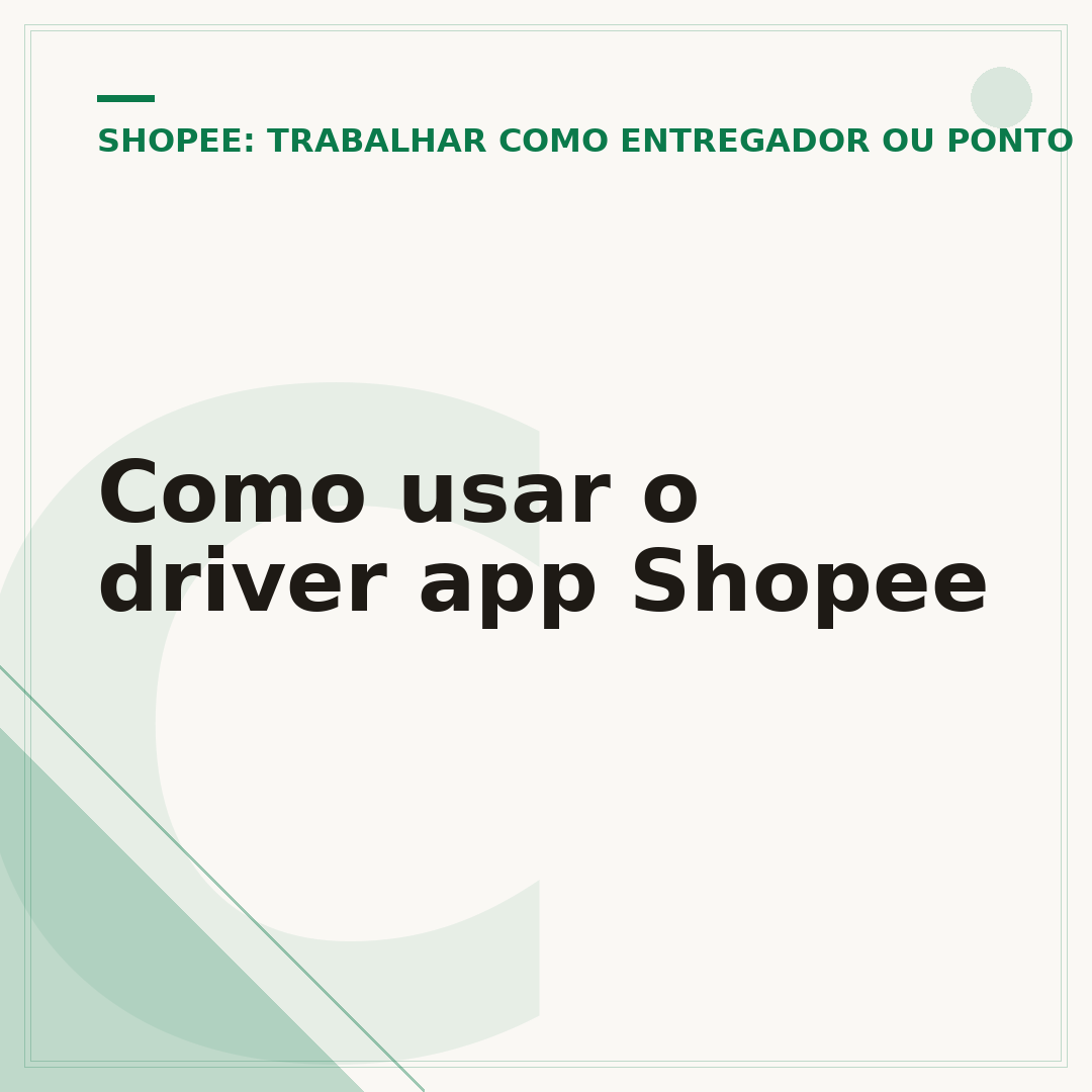 Como usar o driver app Shopee