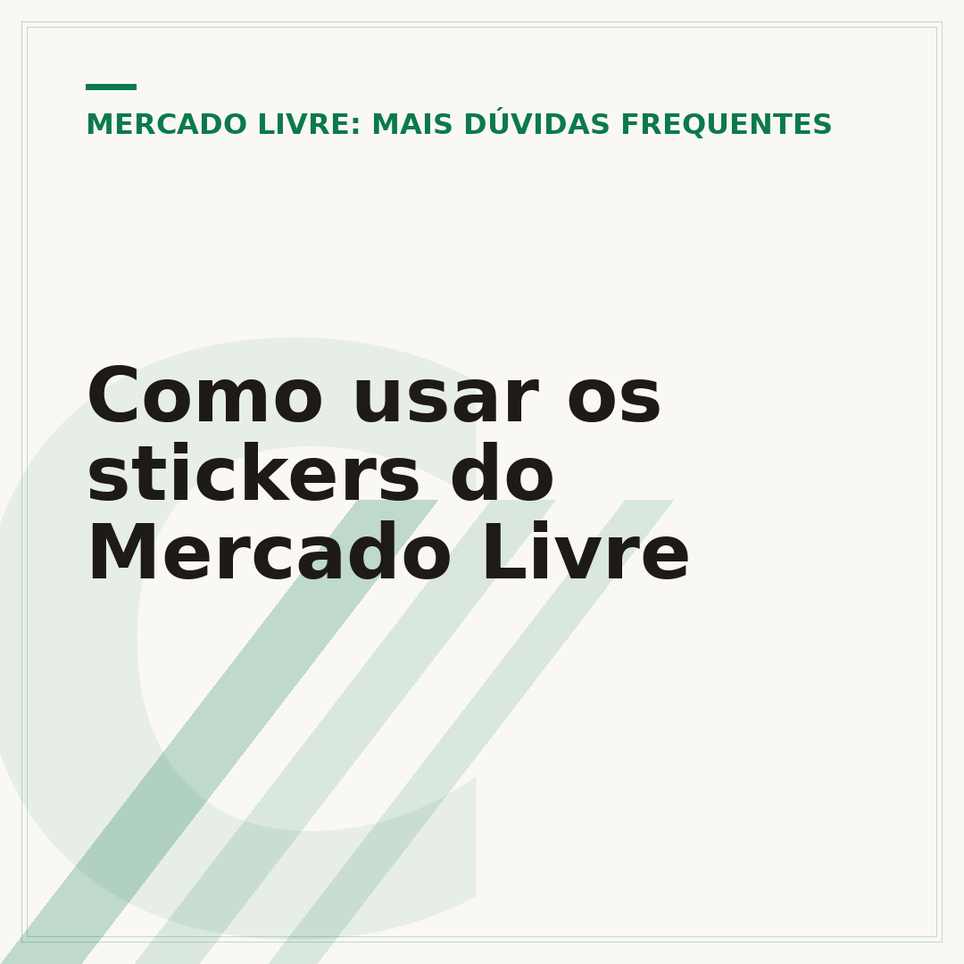 Como usar os stickers do Mercado Livre