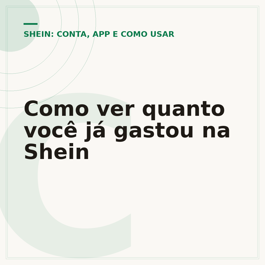 Como ver quanto você já gastou na Shein