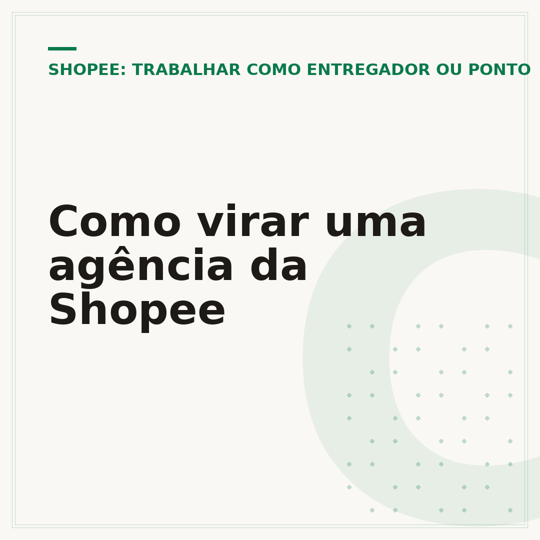 Como virar uma agência da Shopee