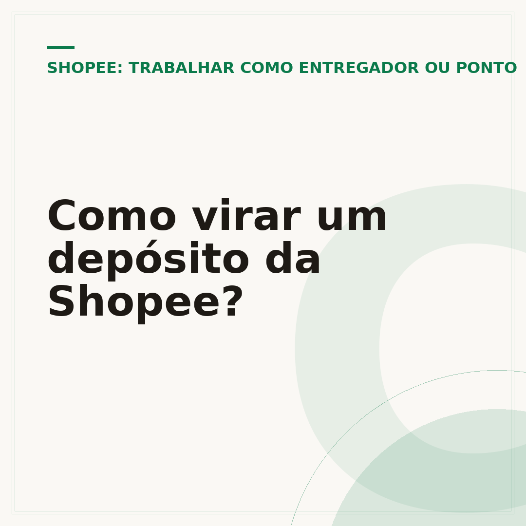 Como virar um depósito da Shopee?
