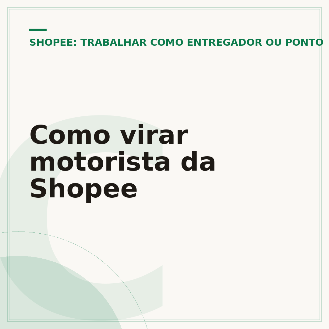 Como virar motorista da Shopee