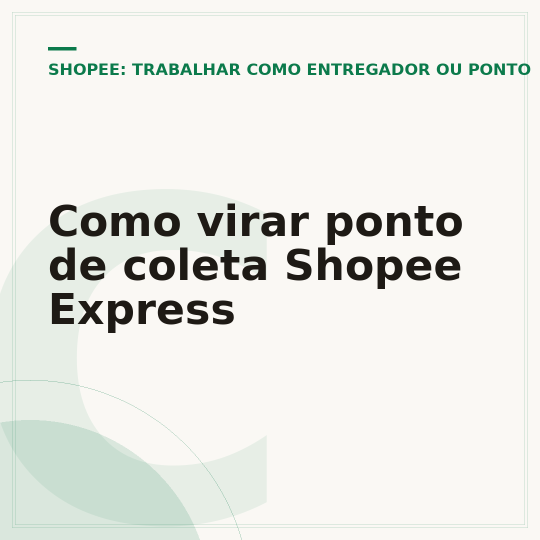 Como virar ponto de coleta Shopee Express