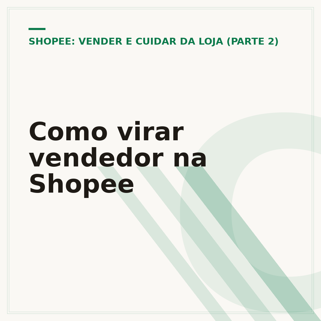 Como virar vendedor na Shopee