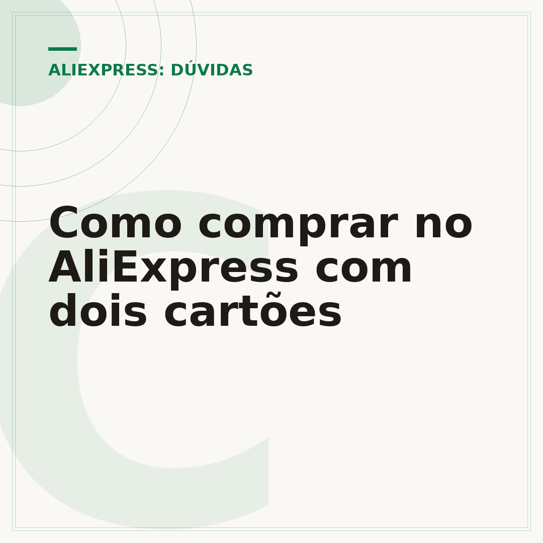 Como comprar no AliExpress com dois cartões