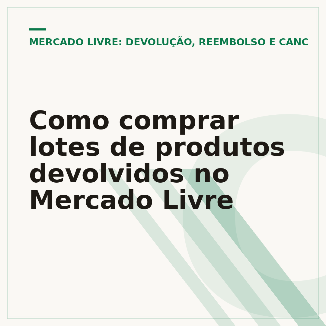 Como comprar lotes de produtos devolvidos no Mercado Livre