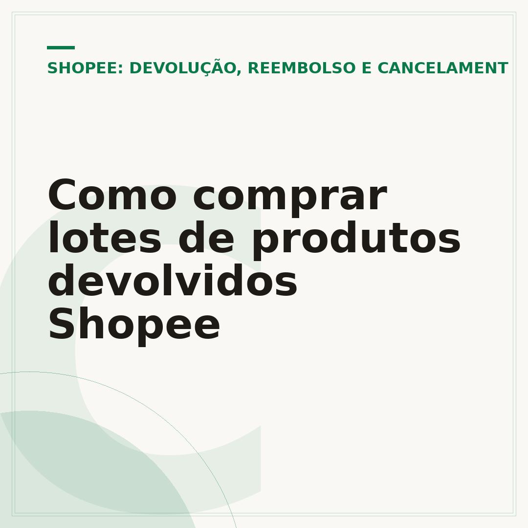 Como comprar lotes de produtos devolvidos Shopee