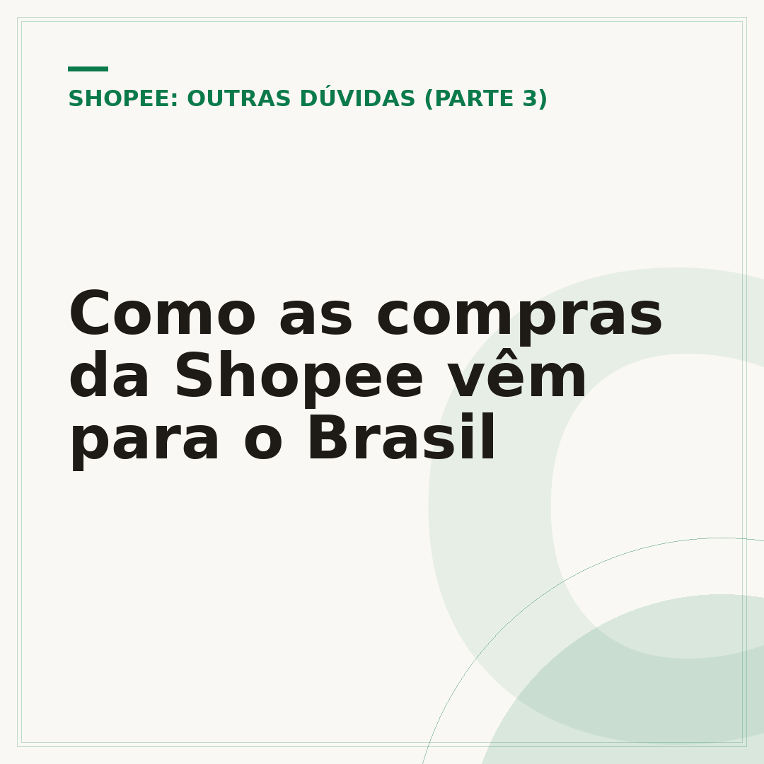 Como as compras da Shopee vêm para o Brasil