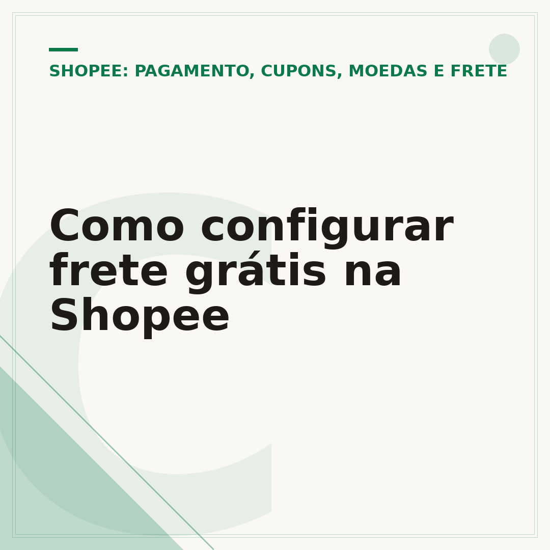 Como configurar frete grátis na Shopee