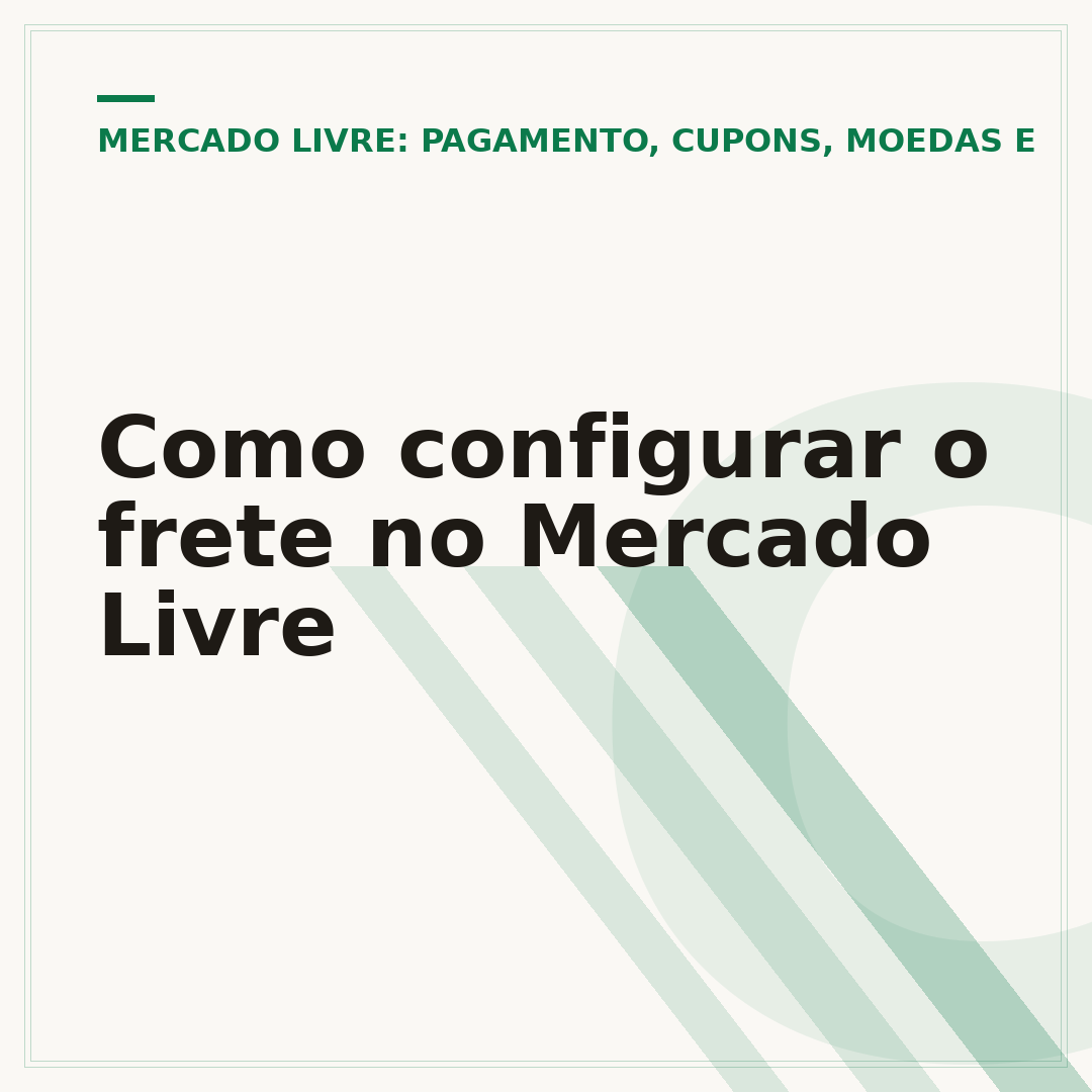Como configurar o frete no Mercado Livre