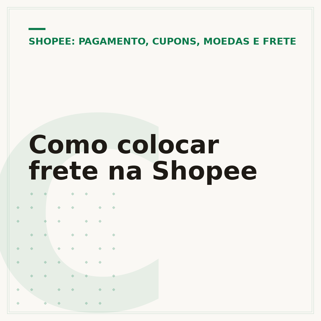 Como colocar frete na Shopee