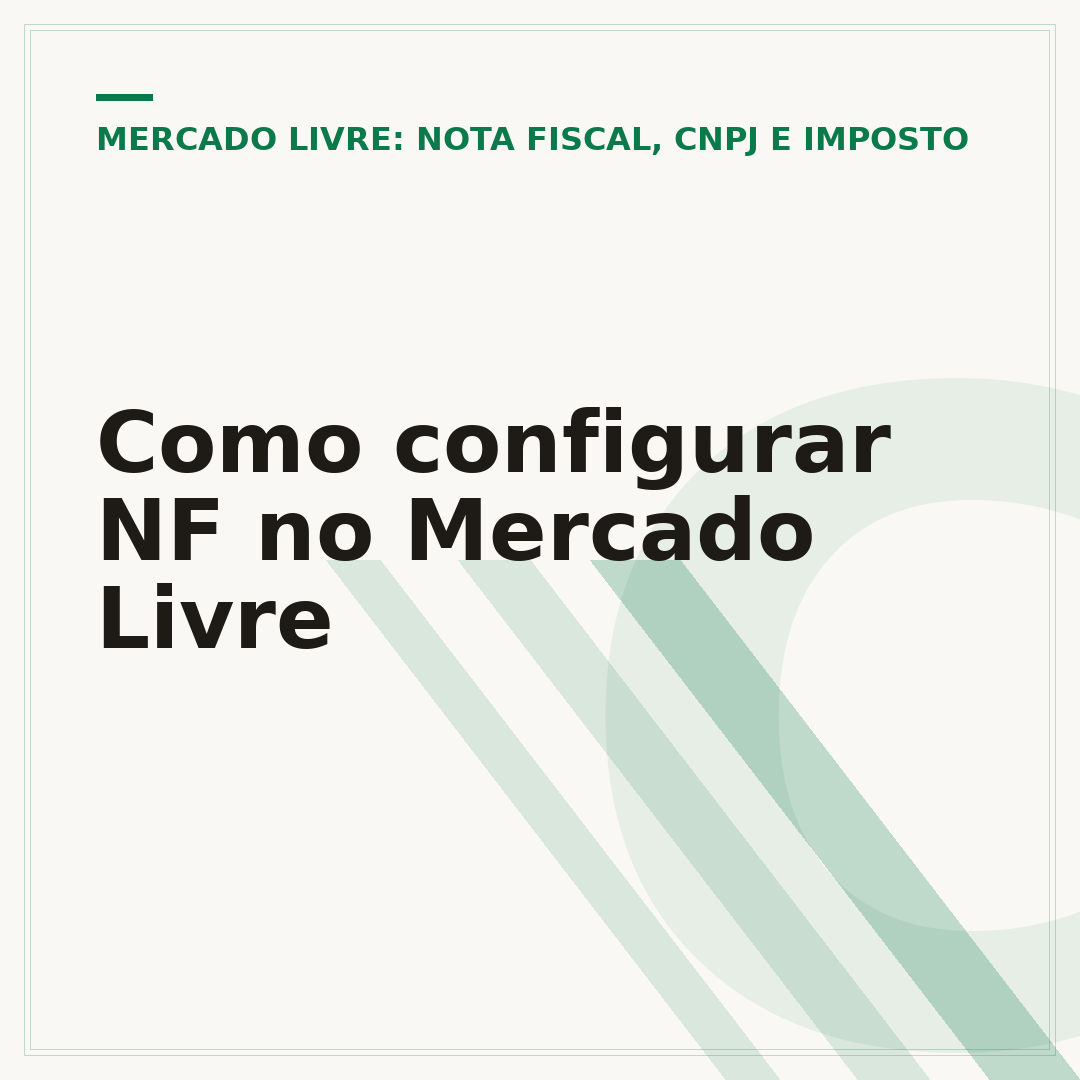 Como configurar NF no Mercado Livre