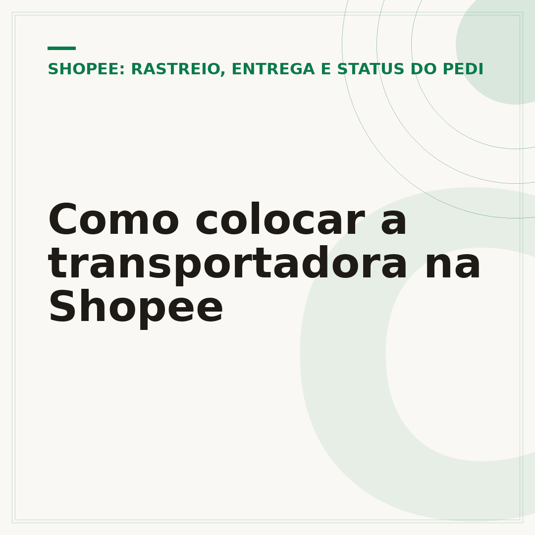 Como colocar a transportadora na Shopee