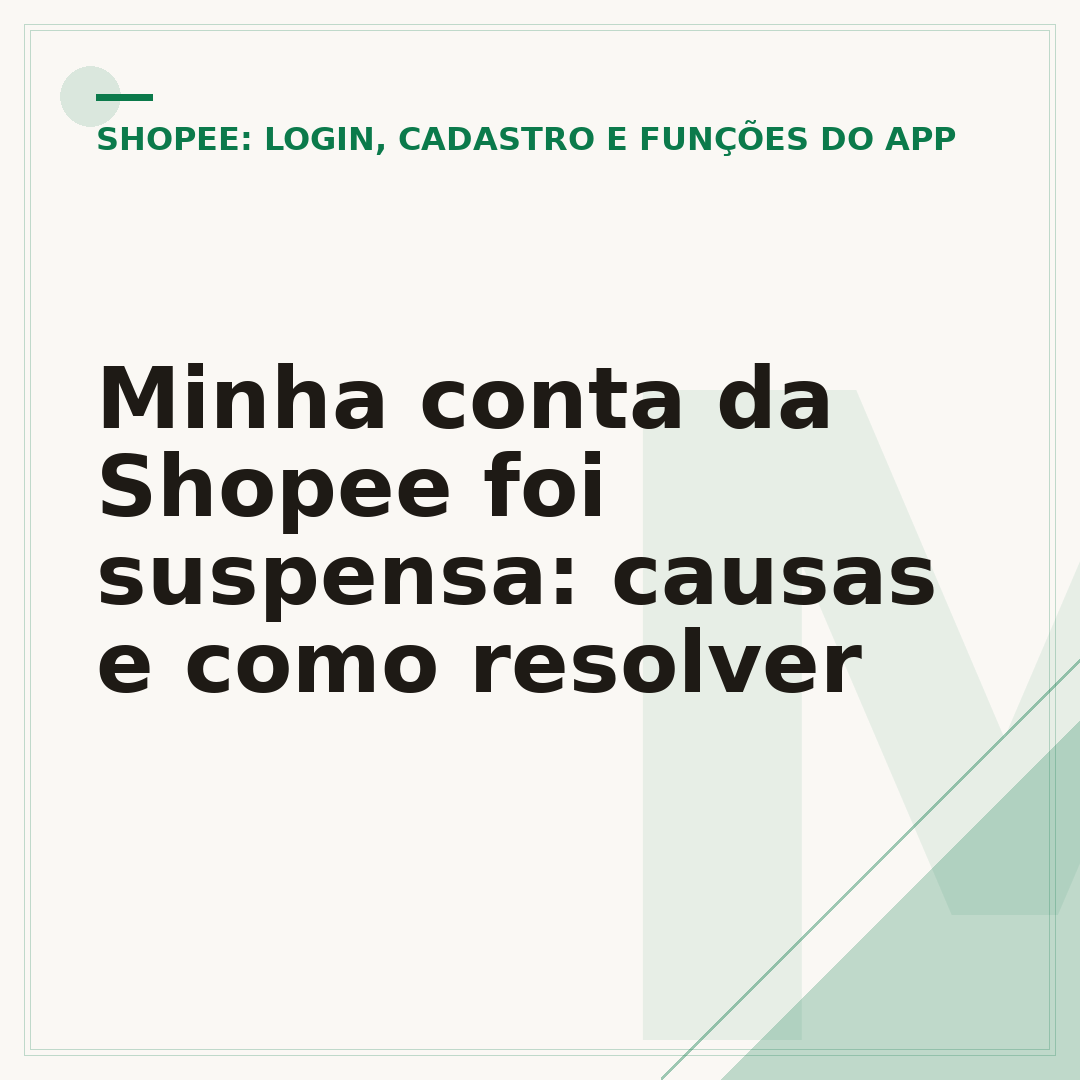 Minha conta da Shopee foi suspensa: causas e como resolver