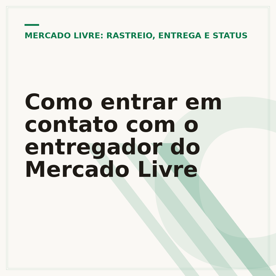 Como entrar em contato com o entregador do Mercado Livre
