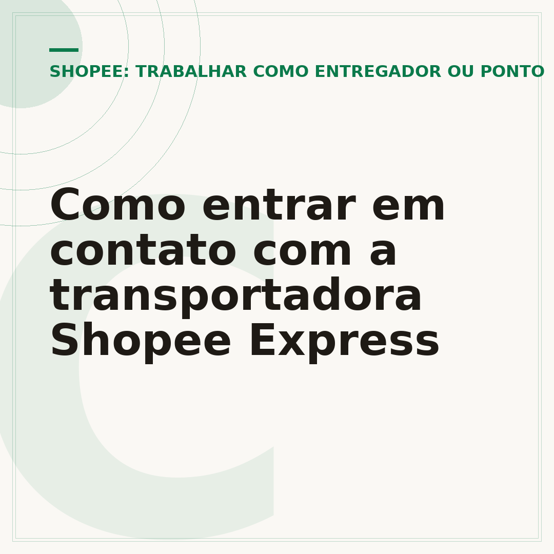 Como entrar em contato com a transportadora Shopee Express