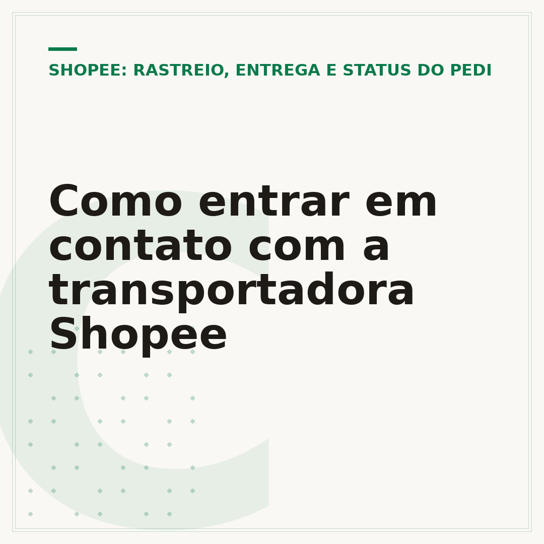 Como entrar em contato com a transportadora Shopee