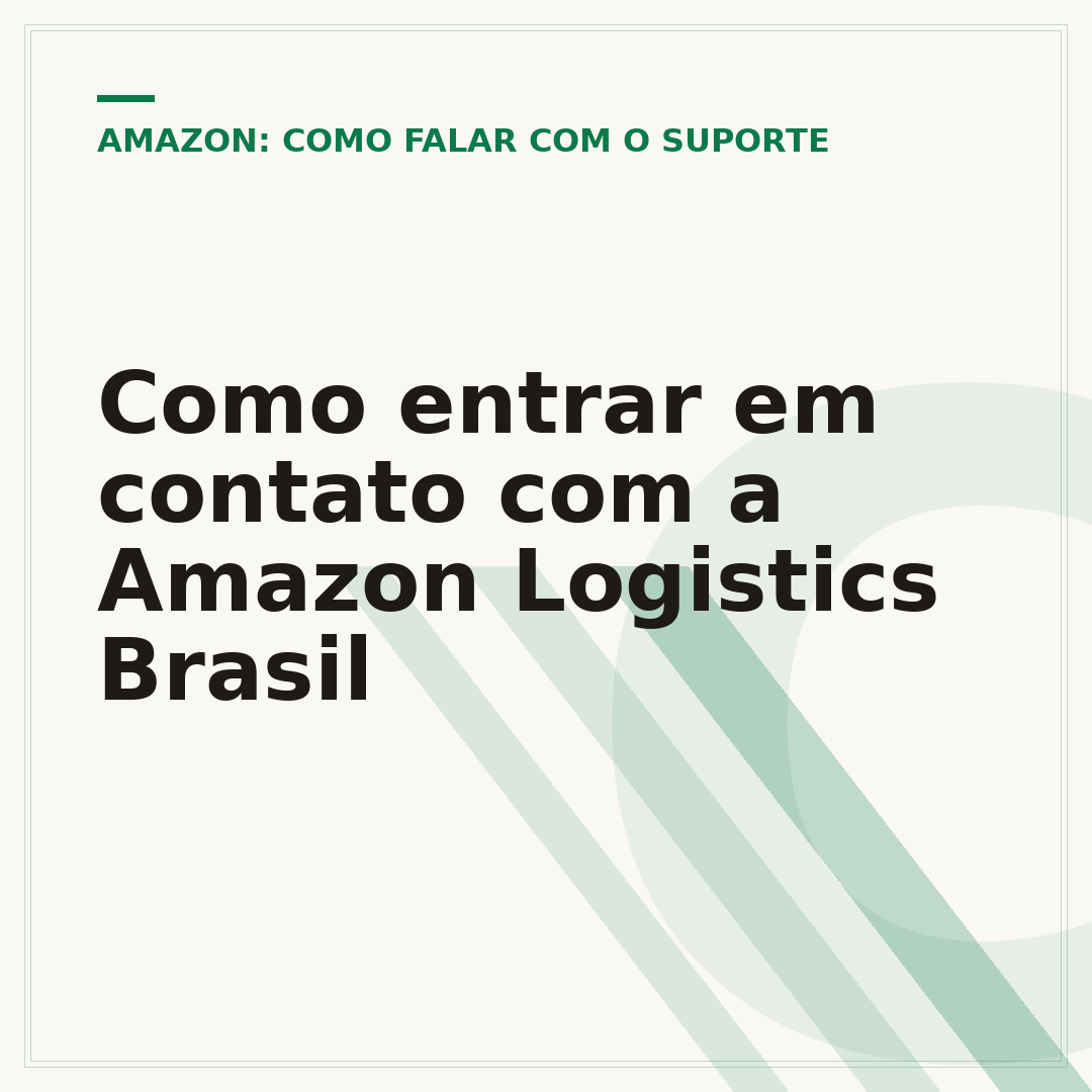 Como entrar em contato com a Amazon Logistics Brasil