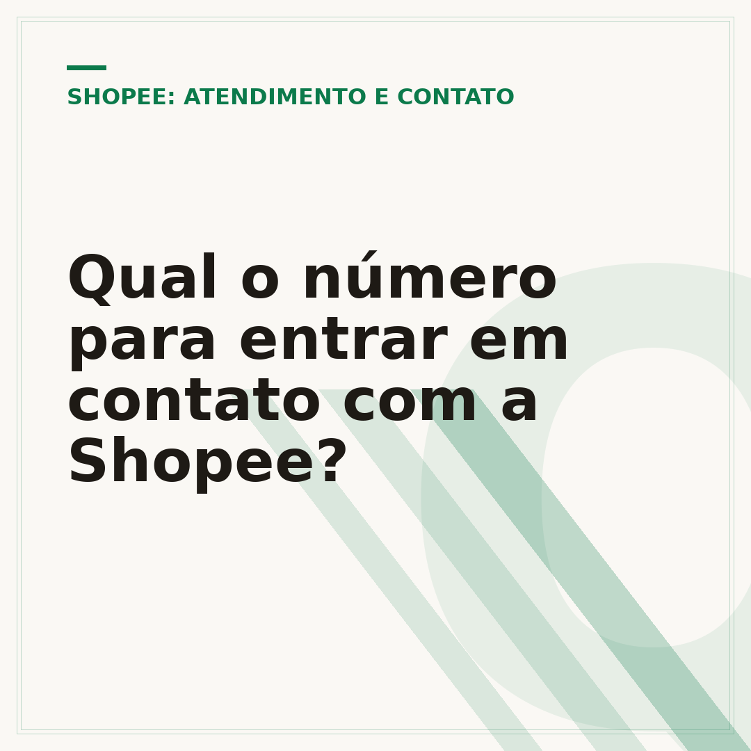 Qual o número para entrar em contato com a Shopee?