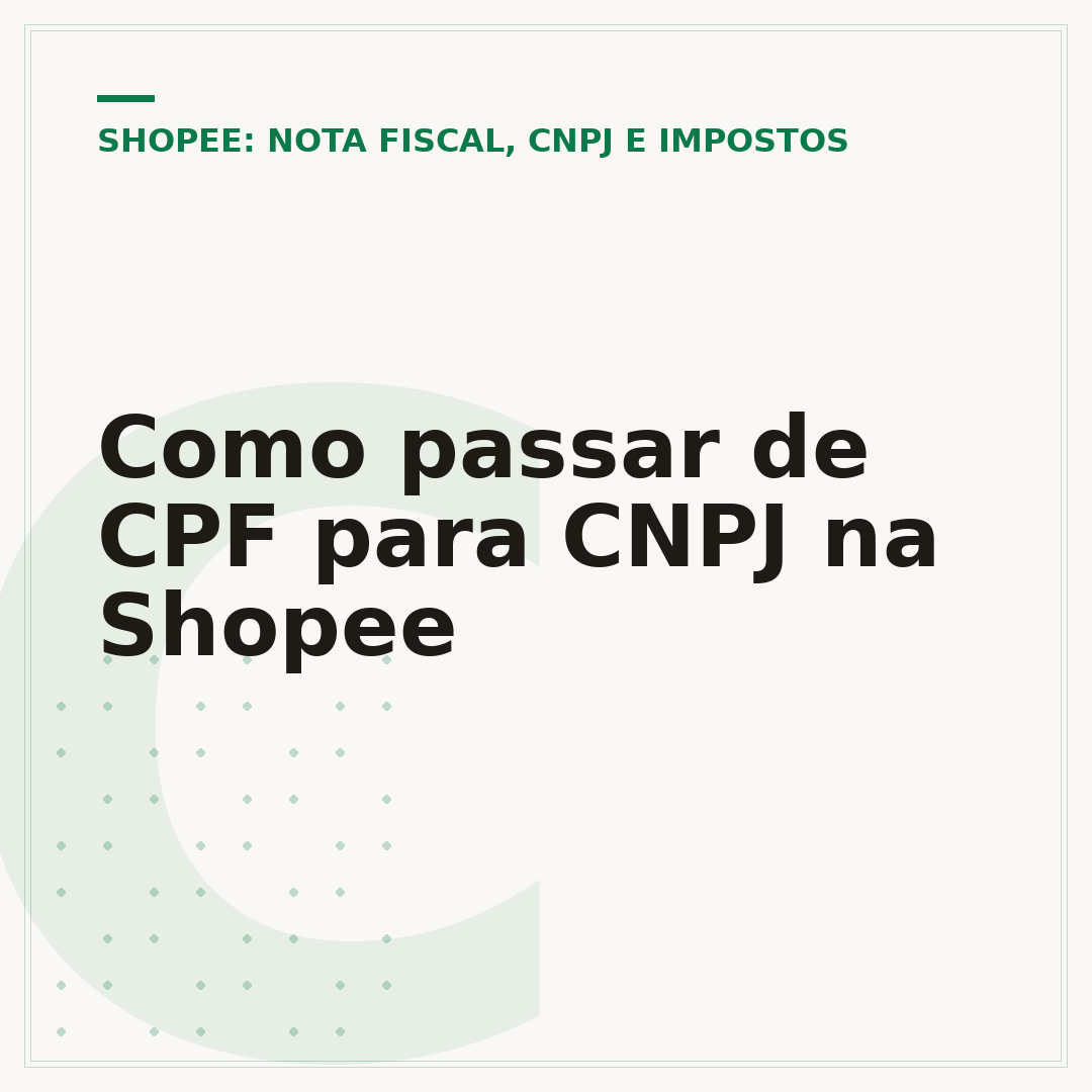 Como passar de CPF para CNPJ na Shopee