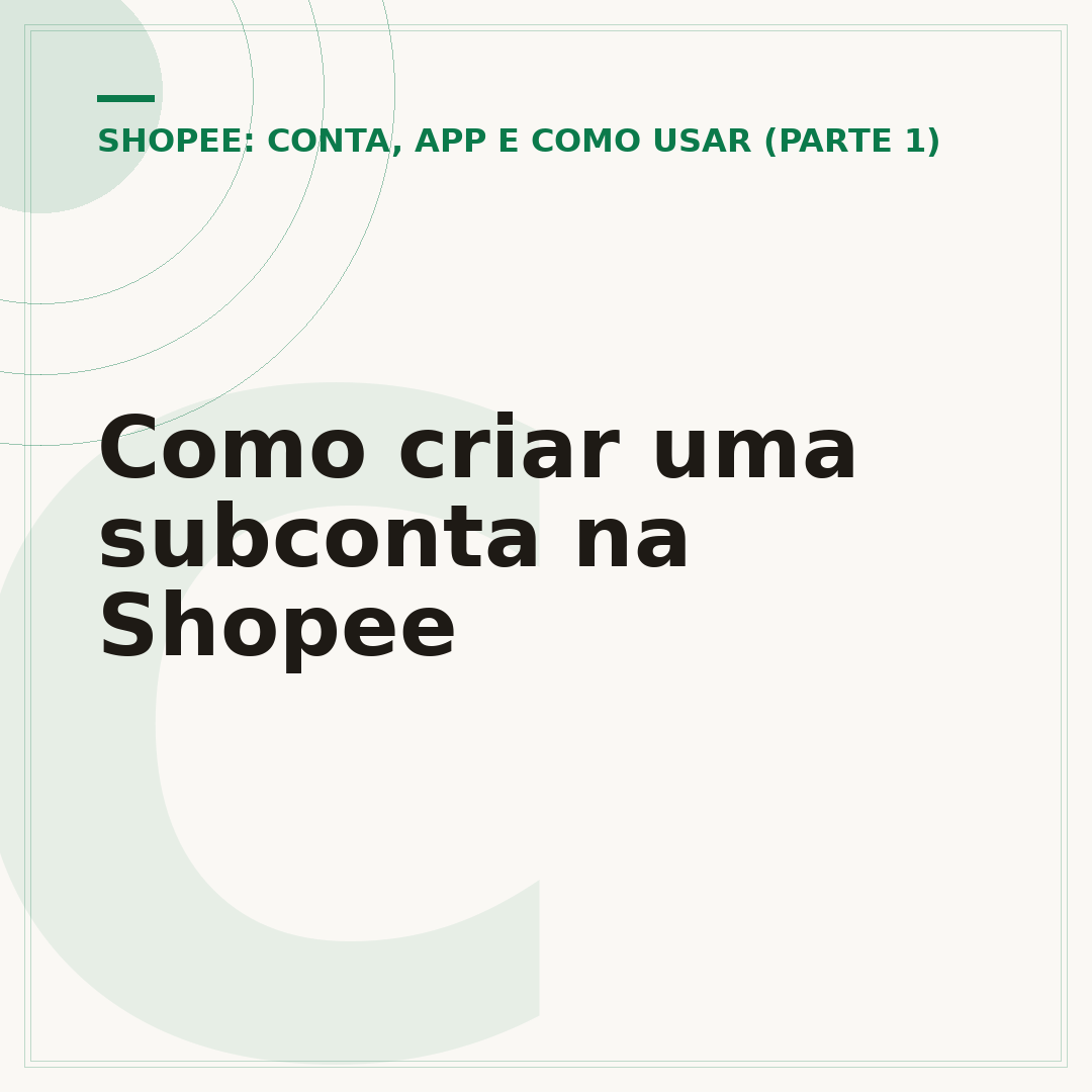Como criar uma subconta na Shopee