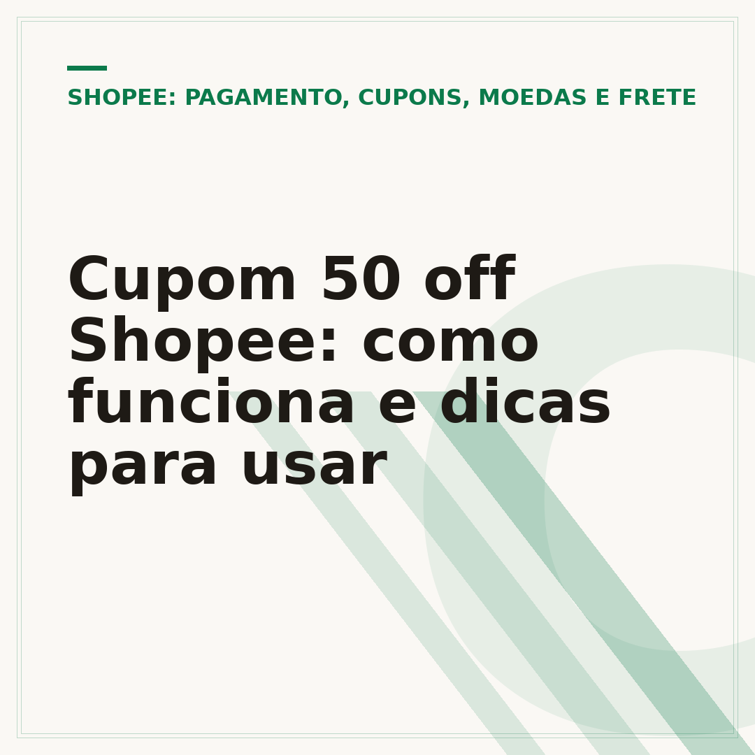 Cupom 50 off Shopee: como funciona e dicas para usar