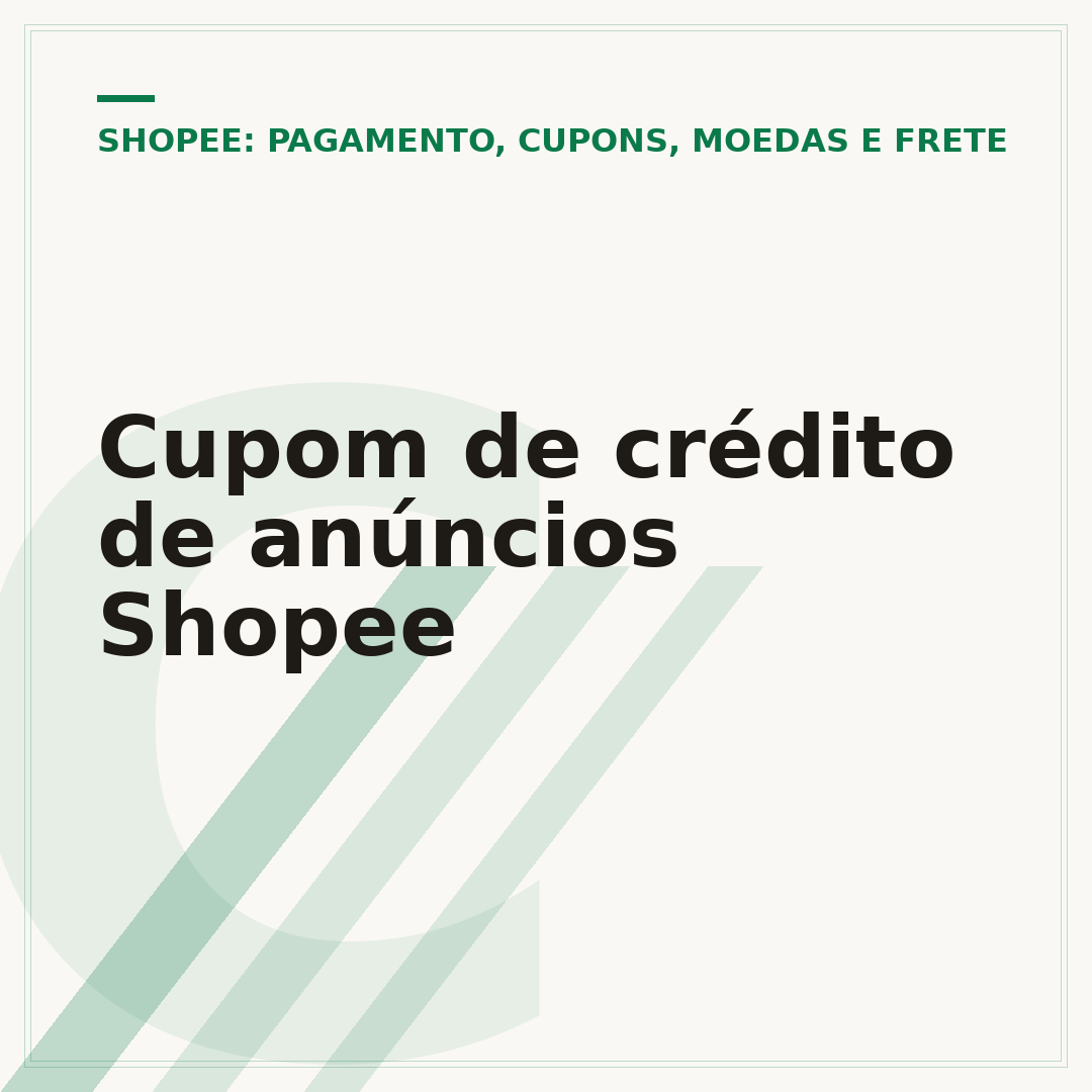 Cupom de crédito de anúncios Shopee