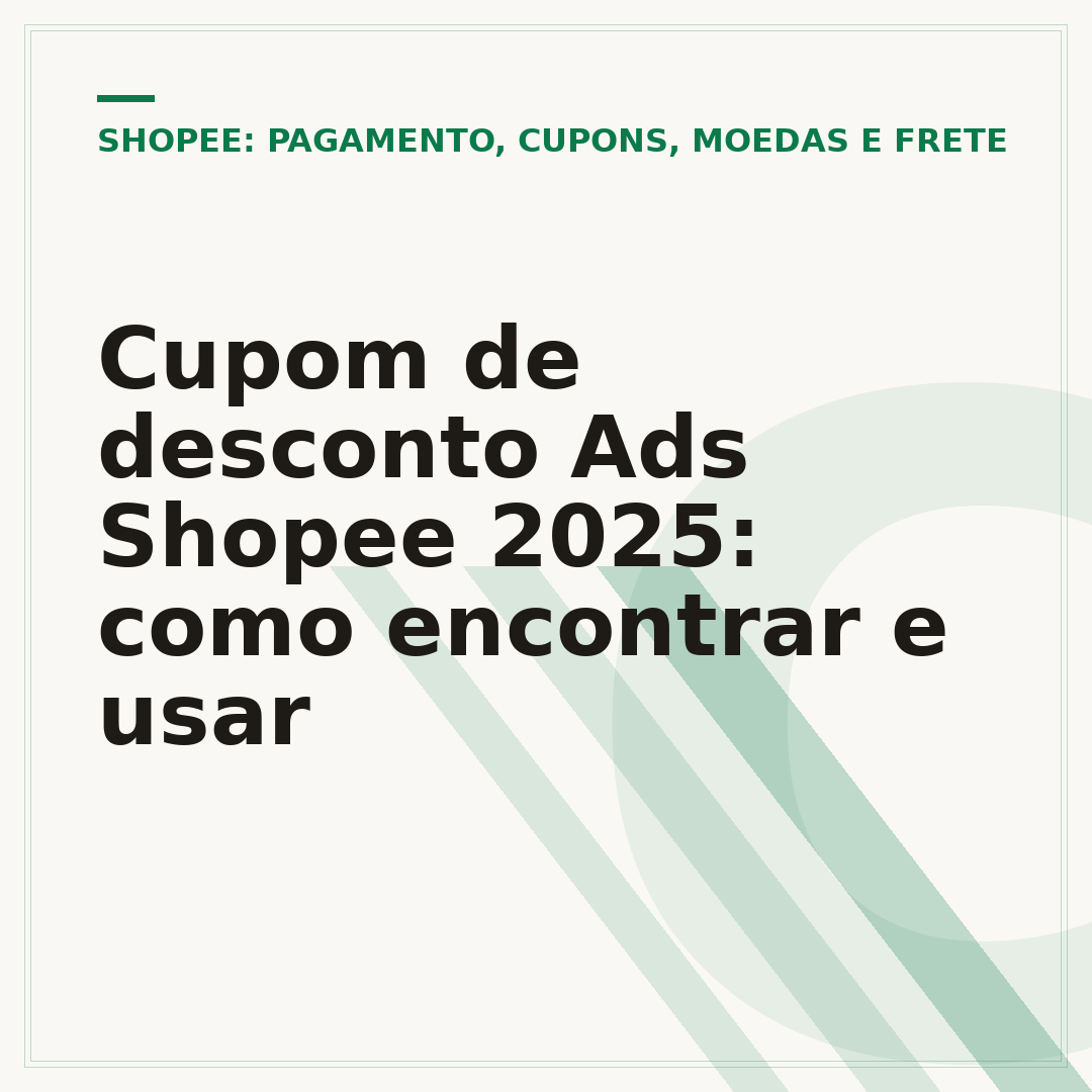 Cupom de desconto Ads Shopee 2025: como encontrar e usar