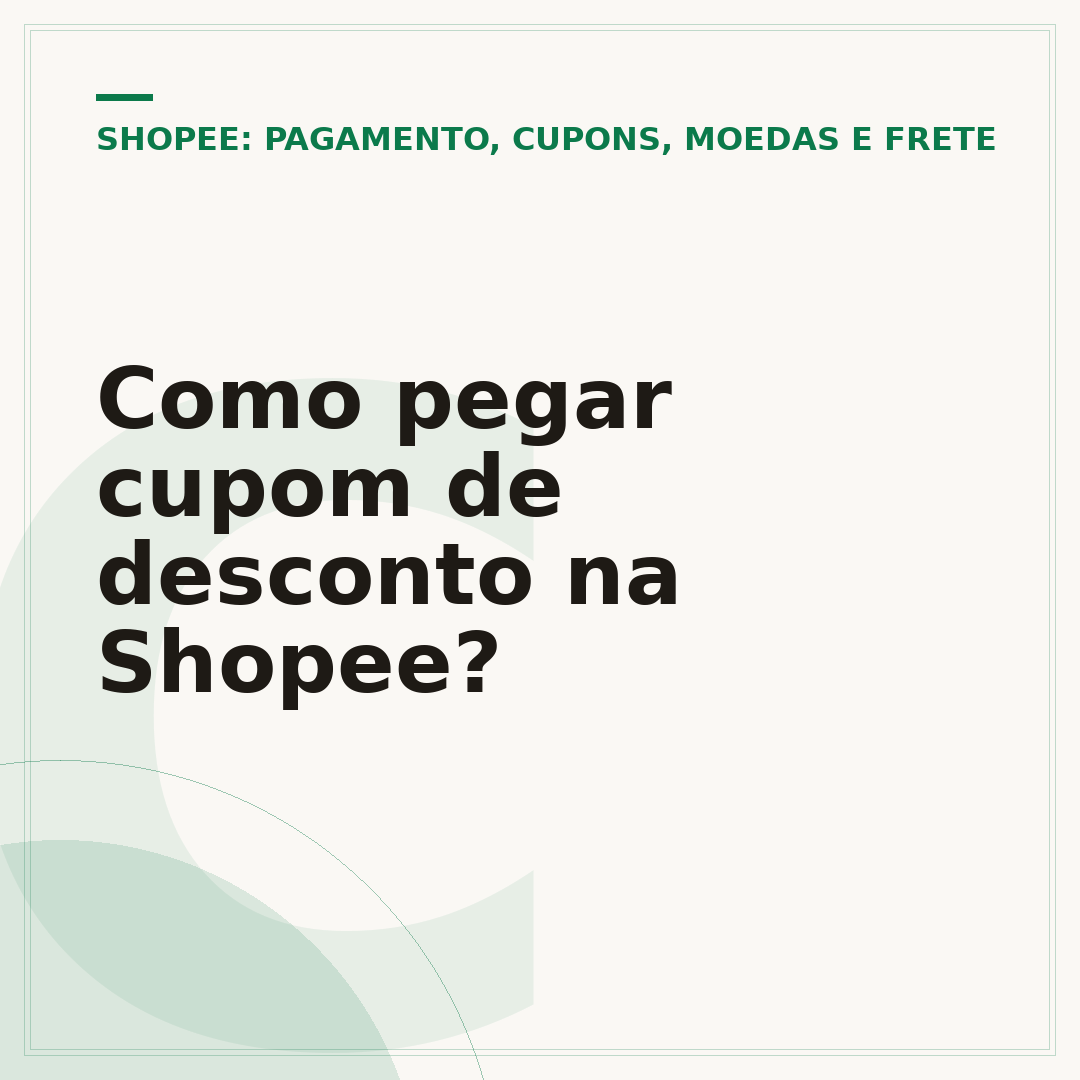 Como pegar cupom de desconto na Shopee?
