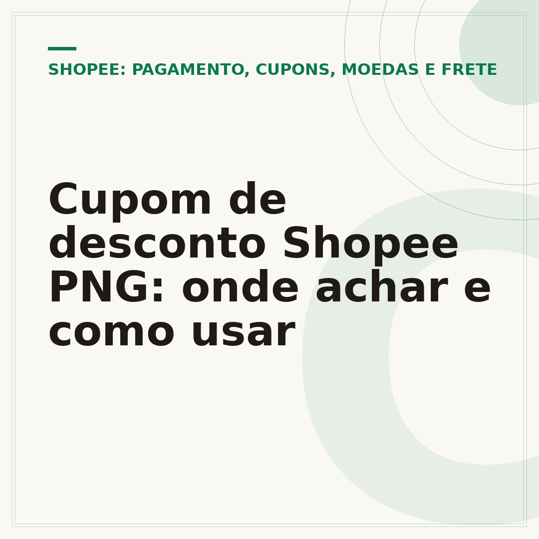 Cupom de desconto Shopee PNG: onde achar e como usar