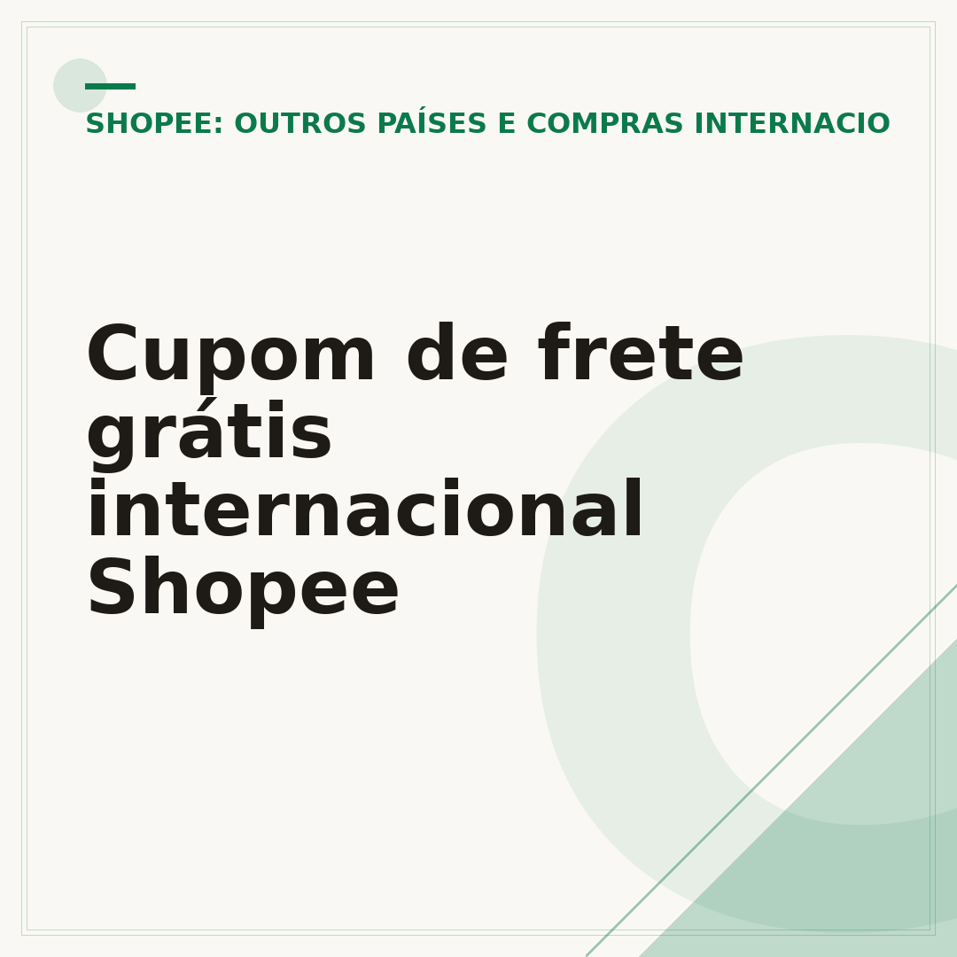 Cupom de frete grátis internacional Shopee