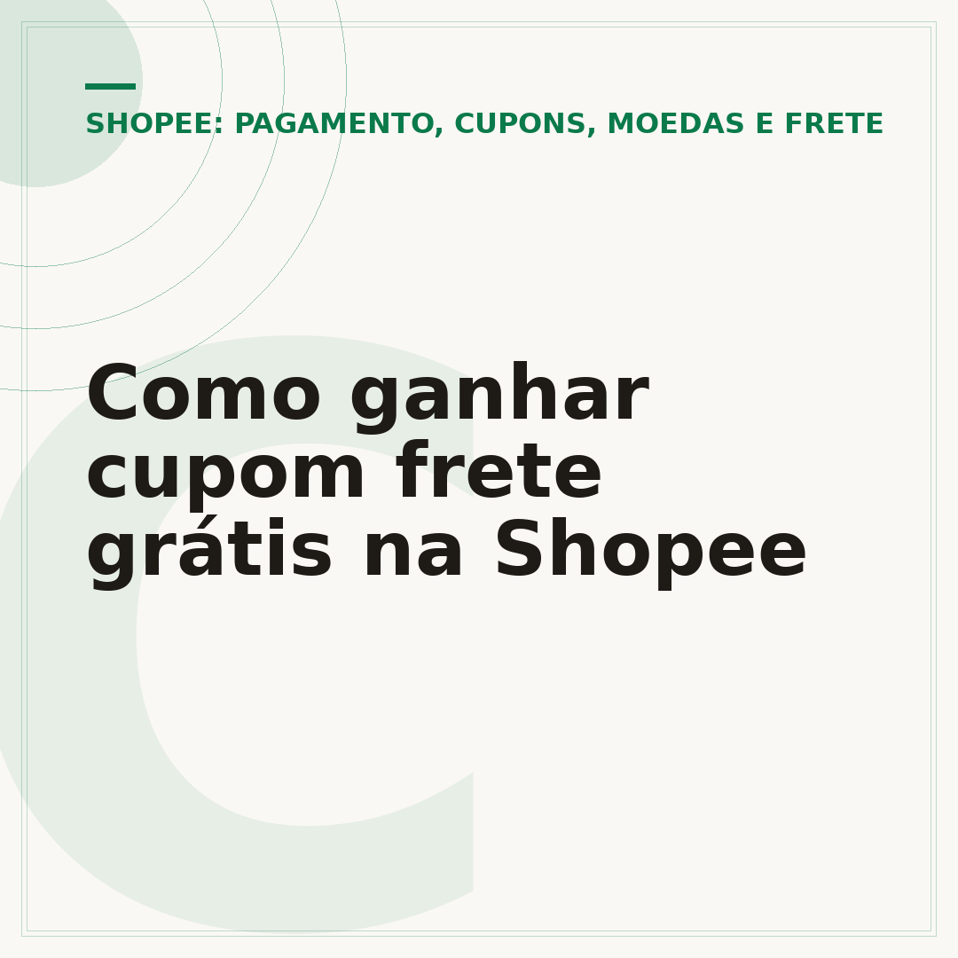 Como ganhar cupom frete grátis na Shopee