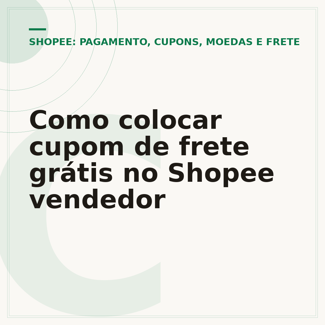 Como colocar cupom de frete grátis no Shopee vendedor