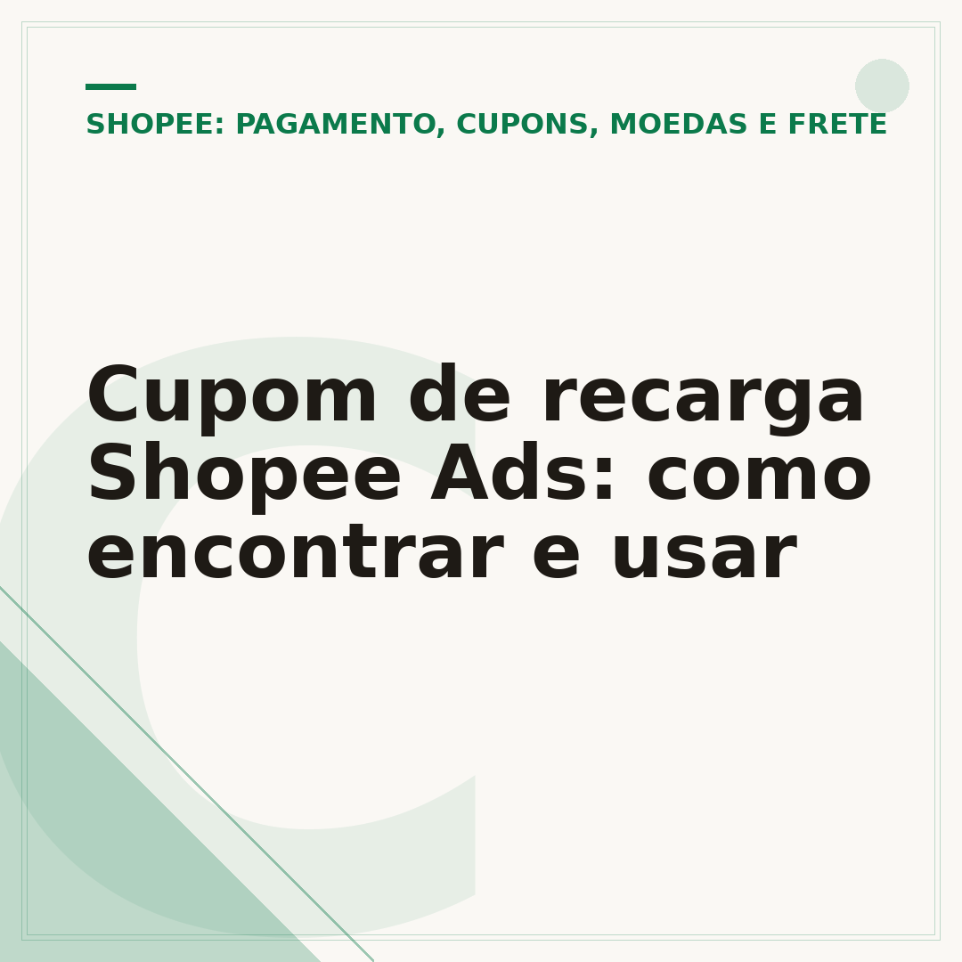 Cupom de recarga Shopee Ads: como encontrar e usar