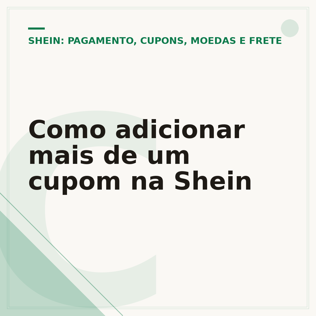 Como adicionar mais de um cupom na Shein