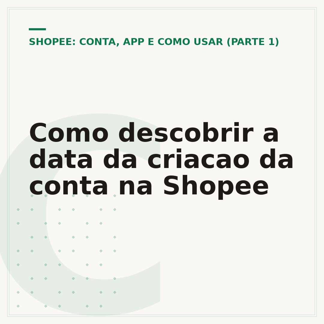 Como descobrir a data da criacao da conta na Shopee