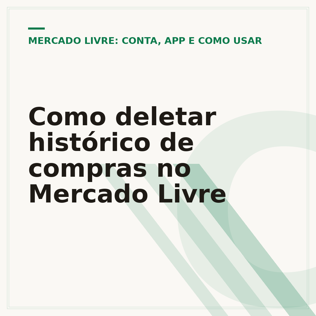 Como deletar histórico de compras no Mercado Livre